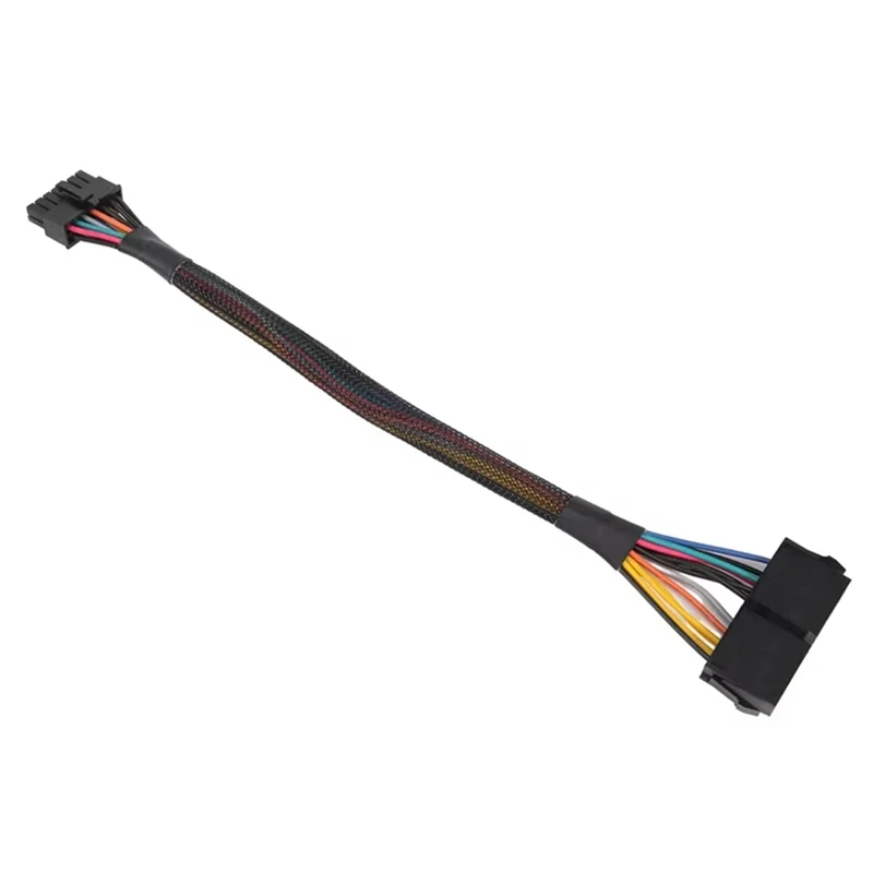

AP-ATX 24 Pin To 14 Pin Main Power Supply Adapter Braided Sleeved Cable For Lenovo Q77 B75 A75 Q75 Motherboards Psus