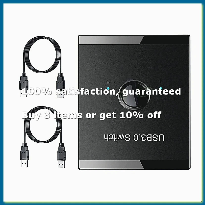 USB Switch KVM USB HUB 3.0 Switcher Selector KVM Switch for PC Keyboard Mouse Printer 1 PC Sharing 2 Devices USB Switch