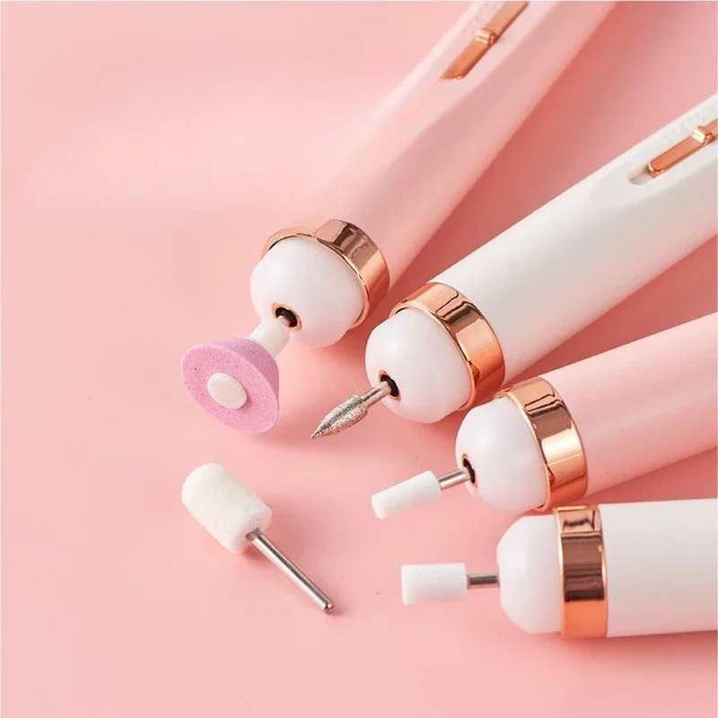 مثقاب أظافر كهربائي محمول، أداة مانيكير صغيرة، بطارية قابلة للشحن، 6 إعدادات للسرعة، طلاء أظافر كاملة #4