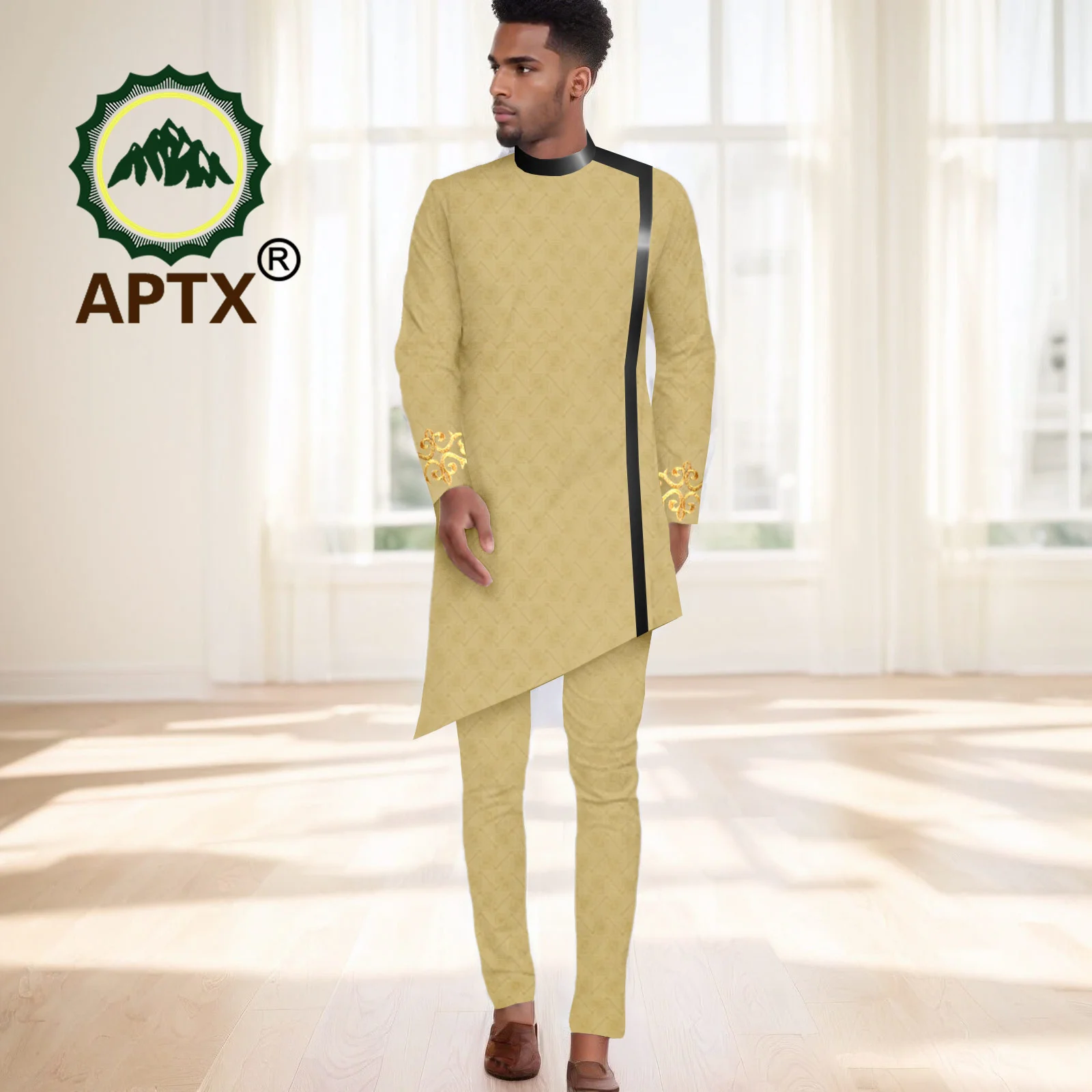 Men Suit Formal Occasions Embroidery Designed Jacket Pants Set African Wedding Party Outfits Africa Clothing Gown 2416044