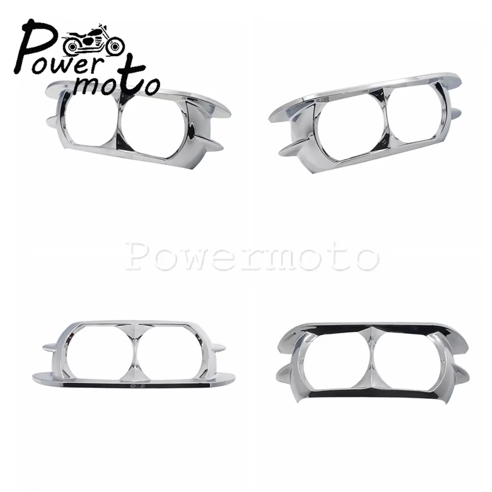For Harley Road Glide FLTRX FLTRU FLTRXS FLTRXSE Head Light Ring Frame 15-20 Motorcycle Dual Headlight Bezel Trim Fairing Covers