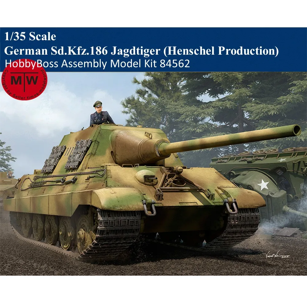 

HobbyBoss 84562 1/35 Scale German Sd.Kfz.186 Jagdtiger Henschel Production Military Plastic Assembly Model Kits