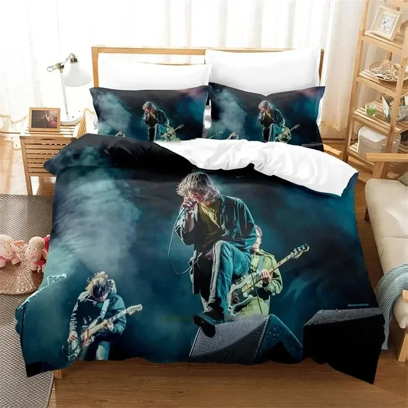 3D Printed My Chemical Romance Comfortable Duvet Quilt Cover Pillowcase Bedding Set Children Bedroom Decoration Home Textile