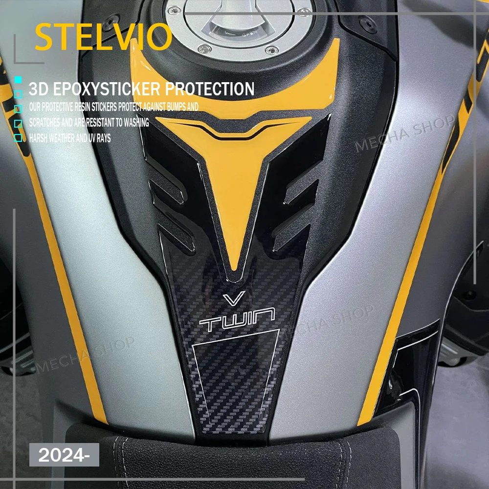 

Аксессуары для мотоциклов для Moto Guzzi Stelvio V100 2024- Защитная наклейка на бак 3D смола