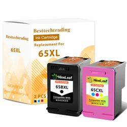 NineLeaf Compatible For HP 65XL Black/Color DeskJet 3755 3760 2620 2621 2640 2652 All-in-One printer 3PK Ink Cartridge