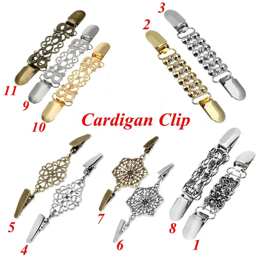 Broche de châle rétro d'hiver, clip de cardigan, épingle de chemisier de pull, fermoirs de clip de canard, nouvelle mode