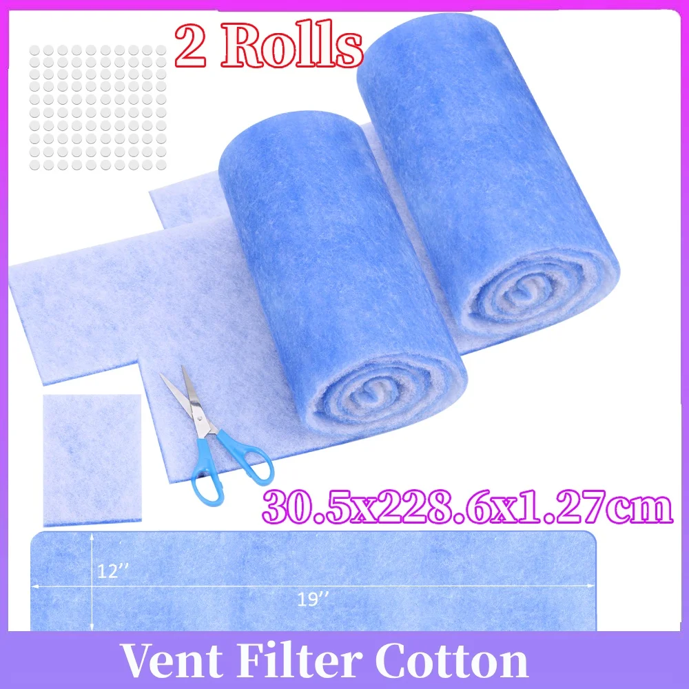 

2 Rolls Reusable Vent Filter Cotton Air Conditioning Filter Cotton Replacement Filter Cotton Filter Ventilation Vent Filter