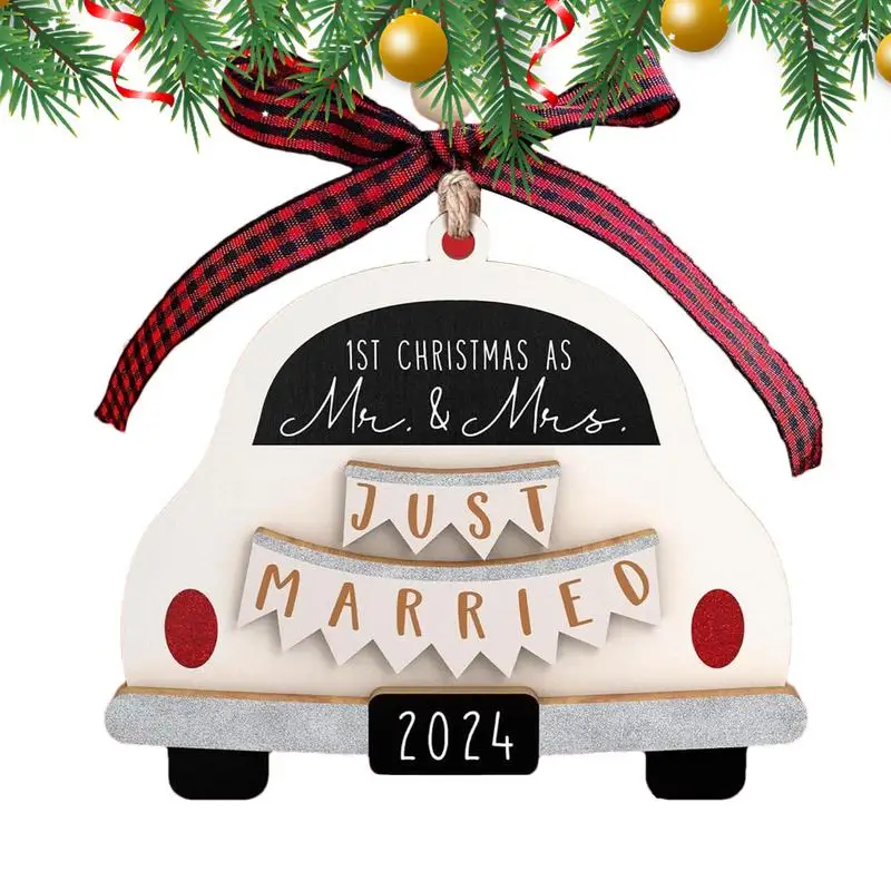 Just Married Car Ornament Marriage Wedding Keepsake Romantic Wedding Car Ornament Just Married Couple Car Ornament Our First