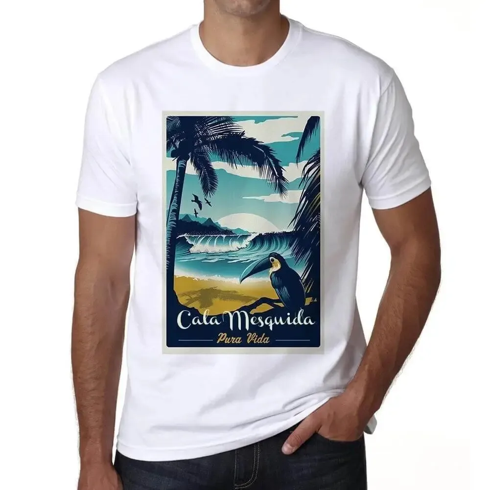 

Men's Graphic T-Shirt Cala Mesquida Pura Vida Beach Eco-Friendly Limited Edition