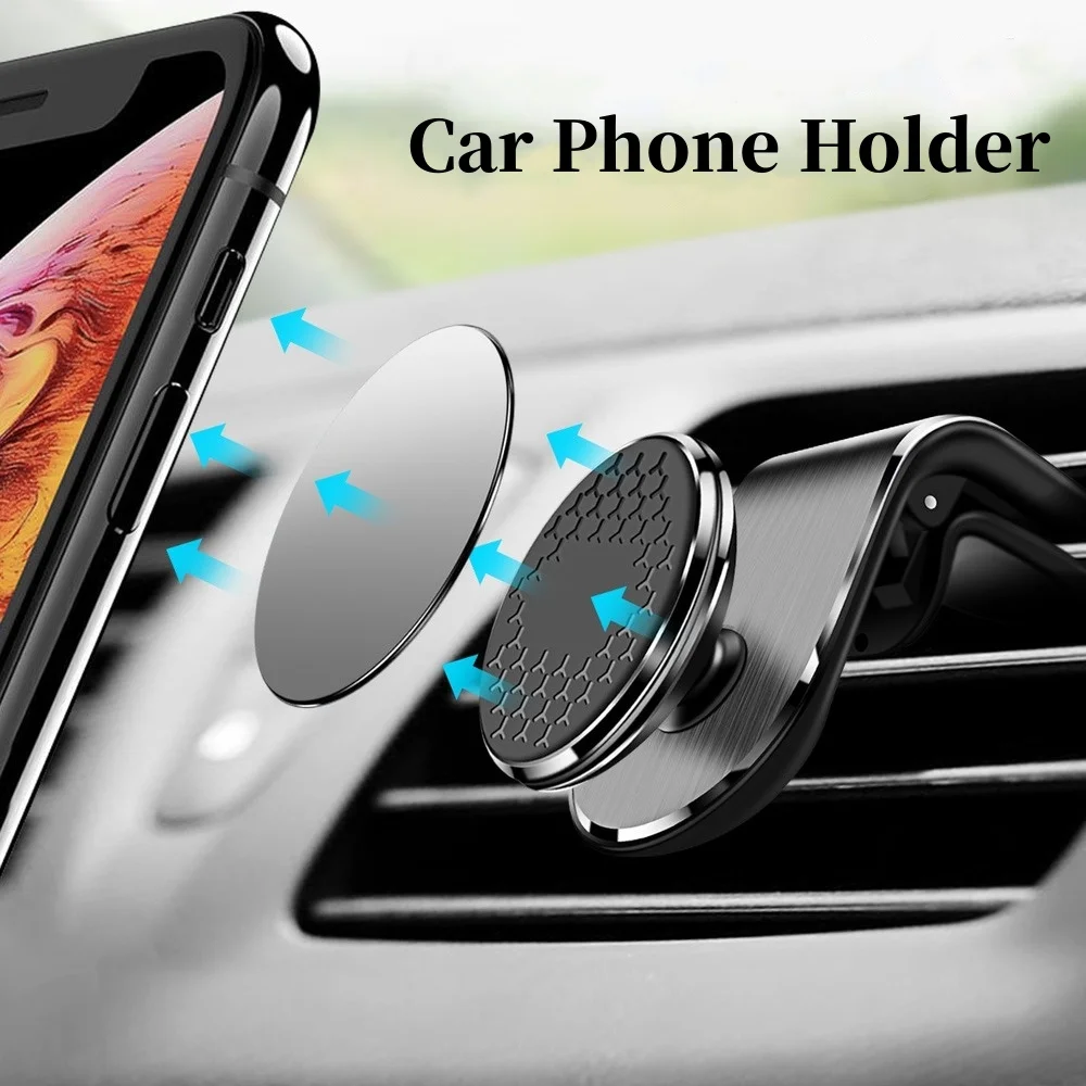 Magnetic Car Phone Holder Air Vent Clip Mount Rotation Cellphone GPS Support For Xiaomi Red Mi Huawei Samsung Phone Stand