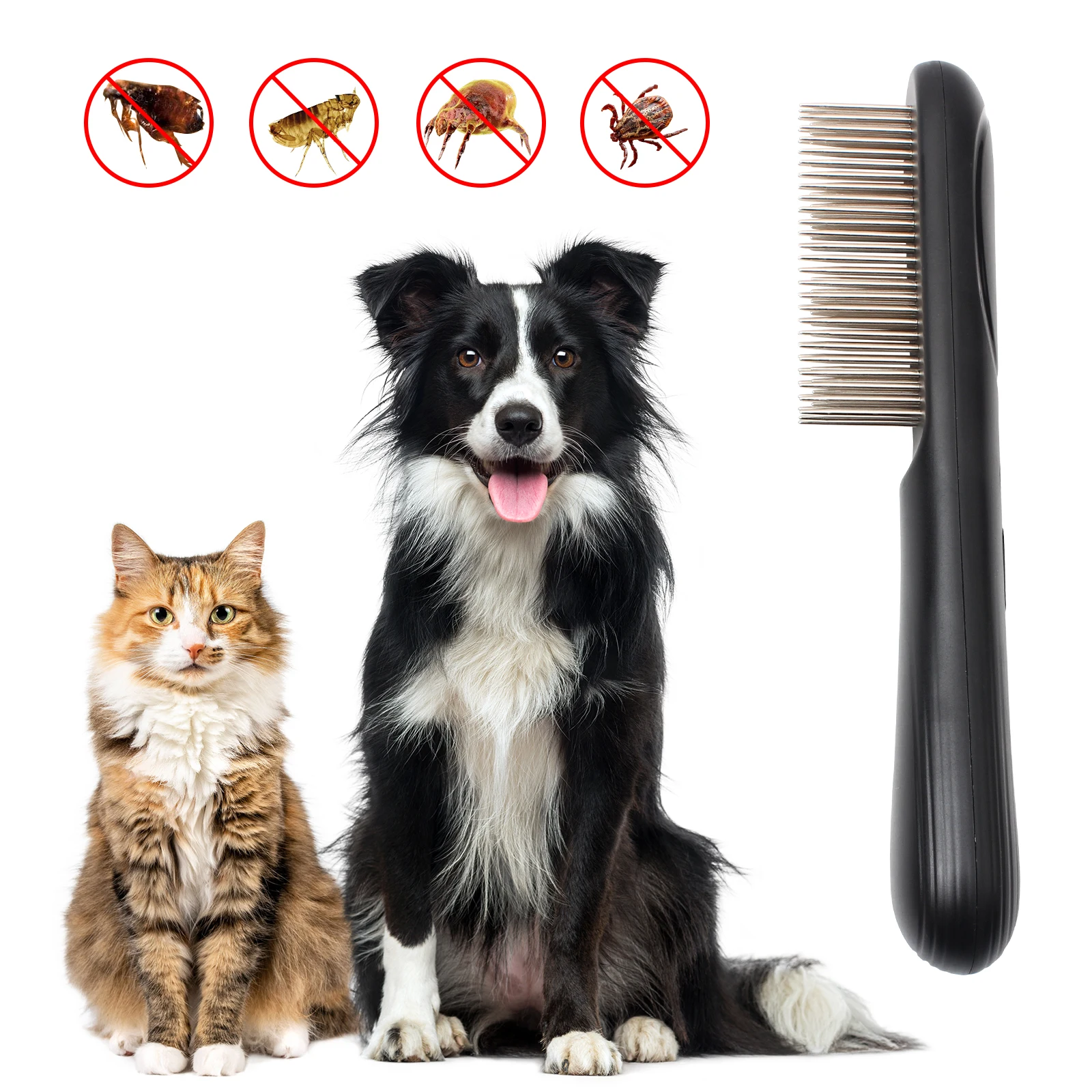 Pet Tool Electric Dog Brush Fine Tooth Grooming Tool Head Lice Comb Flea Comb for Dogs and Cats