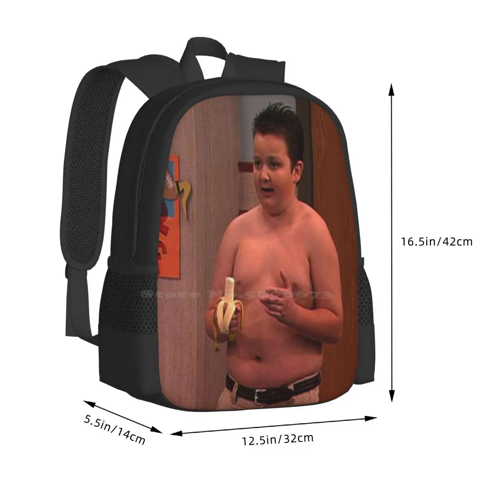 Gibby de Icarly mochilas escolares para niñas adolescentes, bolsas de viaje para computadora portátil, Dank Anime Memes, Good Eating Banana Gibby de Icarly Funny