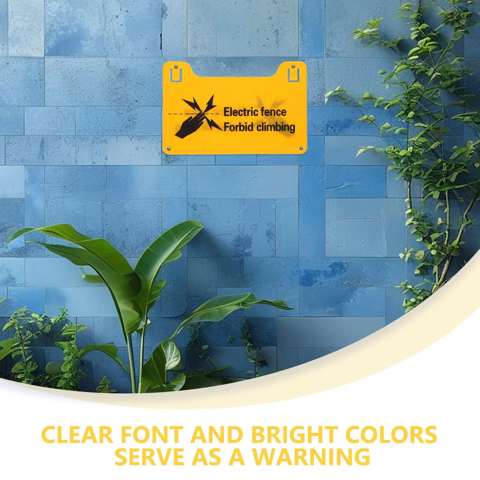 4 Pcs Electronic Fence Warning Sign Electric The Voltage Pvc Shock Sticker Yard