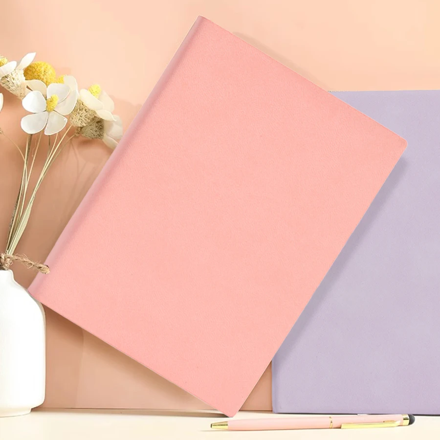 Soft Synthetic Leather Notebook, Minimalist Painting Book, Ultra Thick Business Notebook, Small and Fresh DIY, 720