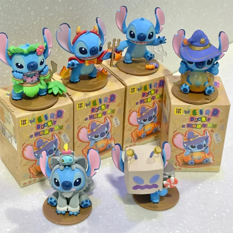 Genuine Stitch Blind Box Disney Stiezy FunnyDiary Series Mysteries Guss Bag Anime FigureModel Decoration Collection Kawaii​​​