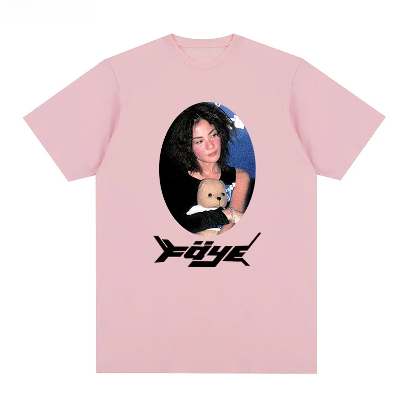 Faye Wong Wang Fei Album Character Single Bear Retro Avatar Short Sleeve T-Shirt Unisex Pure Cotton Breathable Printed Tee