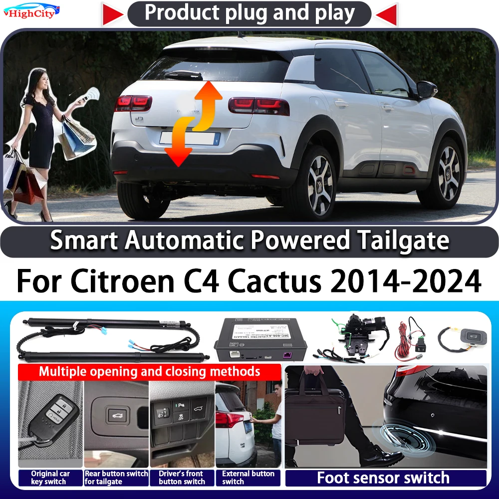 

For Citroen C4 Cactus 2014-2024 OEM Smart Automatic Powered Tailgate Key Control Trunk Lift Close Kit Electric Power Tailgate