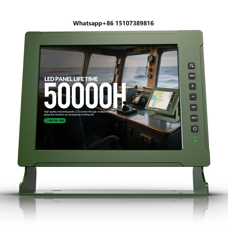 Rugged 10.4 Inch Outdoor Ag+Glass Industrial Touch Screen 1000 Nits IP65 Waterproof Marine/Yachts Displays 4:3 Aspect