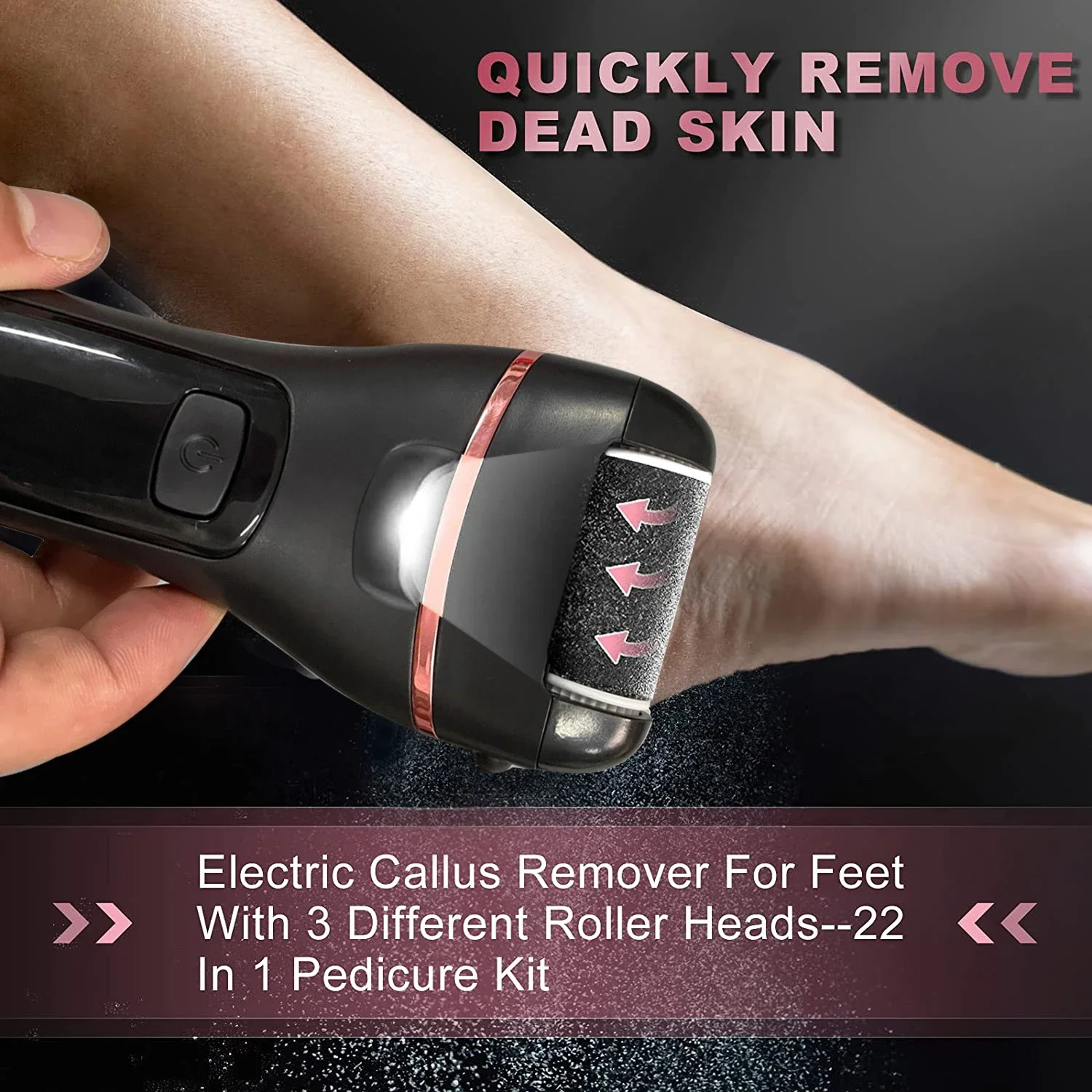 Rechargeable Electric Foot File Callus Remover for Heels Dead Skin.