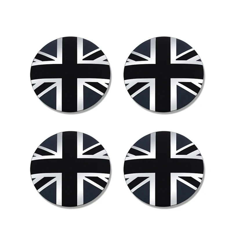 4 pz 56mm British Flag Badge Car Wheel Center Hub Caps adesivi emblema per Jaguar BMW Audi Porsche SEAT TESLA Dacia Ford Jeep