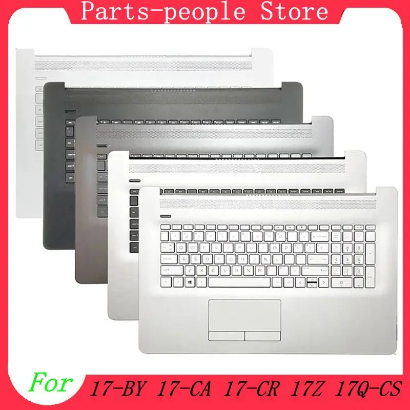 Replacement New For HP 17-BY 17-CA 17-CR 17Z 17Q-CS 470 G7 TPN-I133 Laptop Palmrest Top Case Keyboard Cover Silver Black