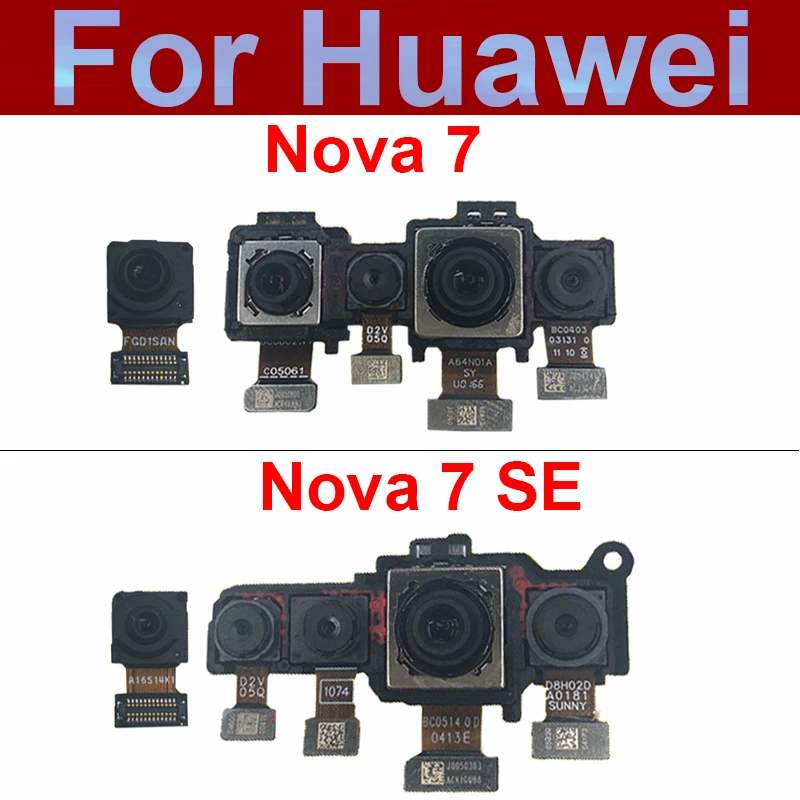 For Huawei Nova 7 7Se Front Rear Camera Back Main Camera Front Facing Small Camera Flex Ribbon Cable Replacement Repair Parts