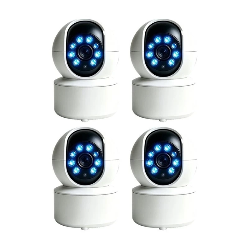 NEWA25P 4PCS 3MP WIFI Smart Camera Full Color Night Vision Ai Human Tracking Baby Monitor Cam Security Protection Two-Way