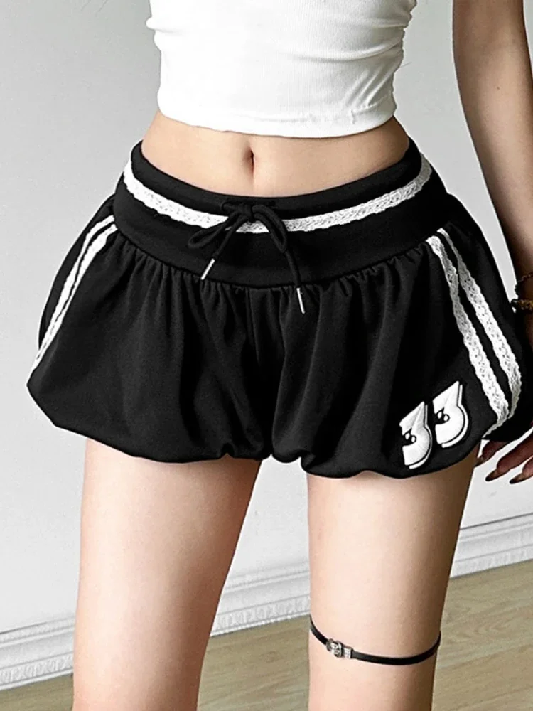 AltGoth New Fashion Goth Shorts Women Harajuku Streetwear Grunge Letters Patchwork Low Waist Shorts Y2k E-girl Emo Casual Shorts