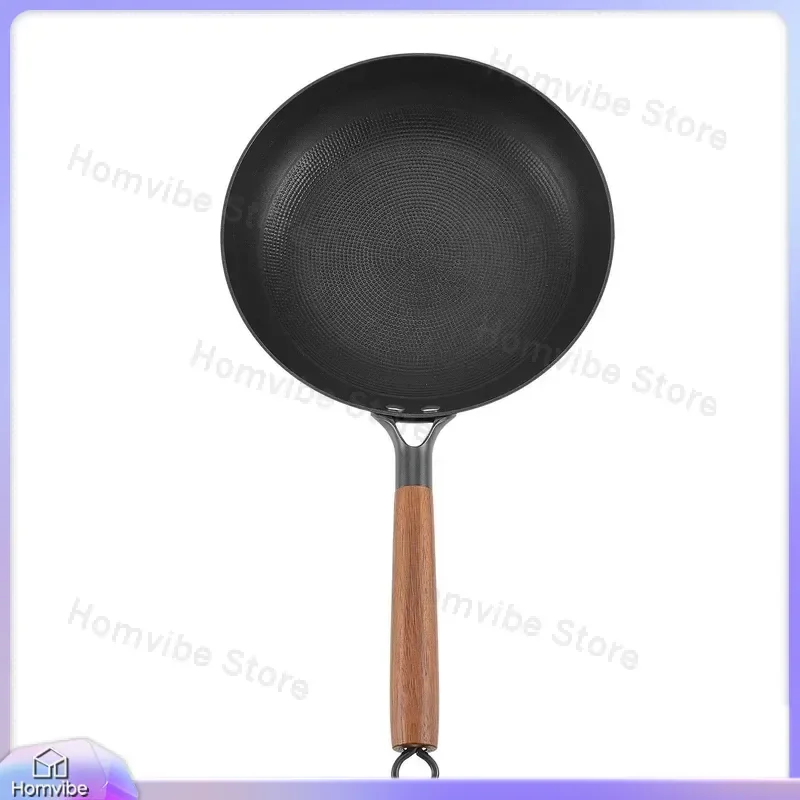 3 Piece Cast Iron Frying Pan Set with Removable Wooden Handle 8 inch 10 inch 12 inch Non Stick Skillet Pre Seasoned Chef Pan