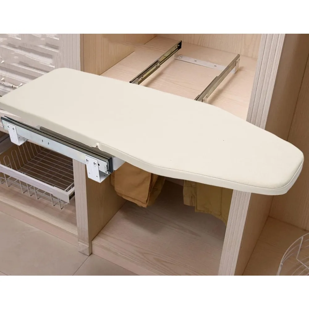 

Pull Out Ironing Board 12” x 32” Retractable Hidden Board Closet Foldable Ironings Board with Heat-Resistant Ironing Boar