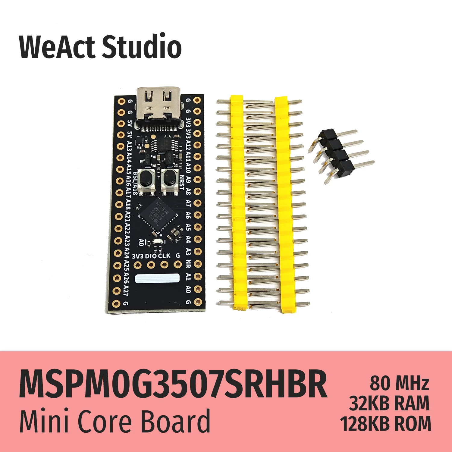 WeAct MSPM0G3507 MSPM0G3507SRHBR MSPM0 G3507 Core Board Demo Board 128KB Flash 32KB SRAM