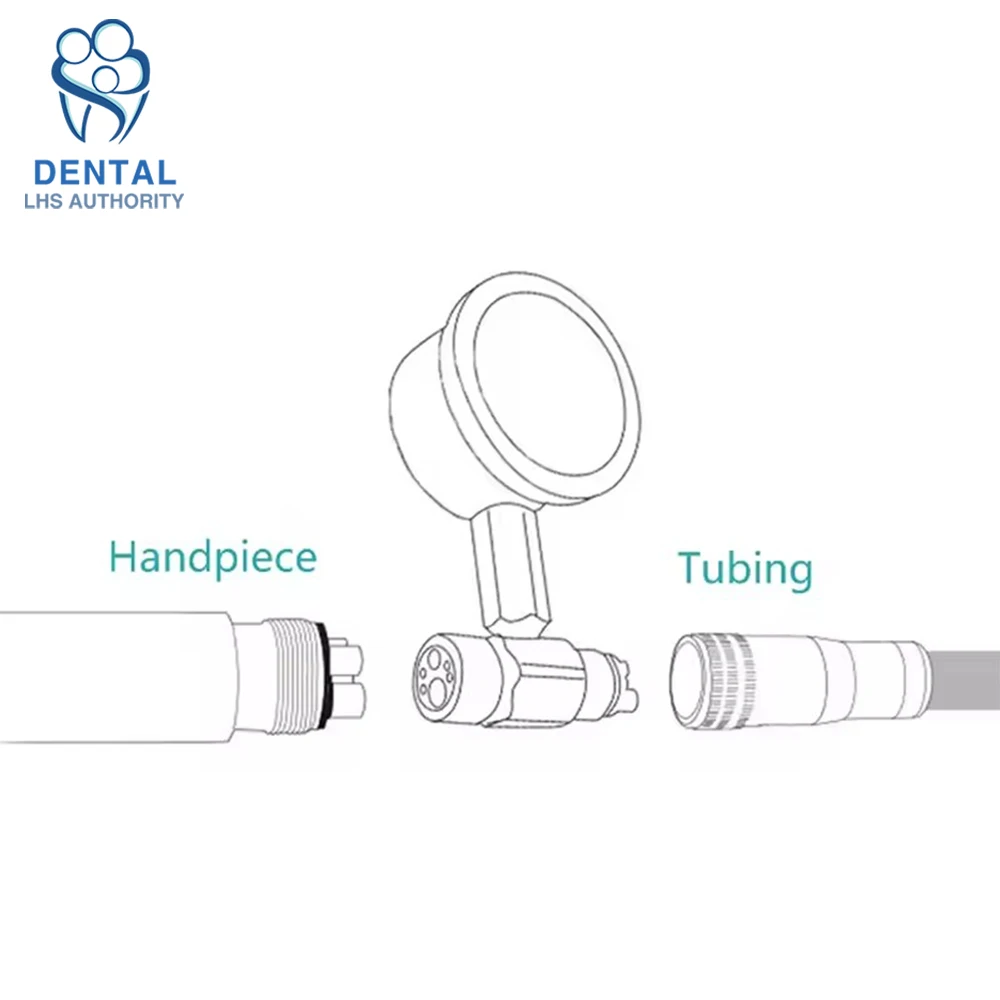 Medidor de presión de turbina Dental, pieza de mano de alta y baja velocidad, manómetro de odontología de aire, herramienta de medición de unidad de silla de laboratorio