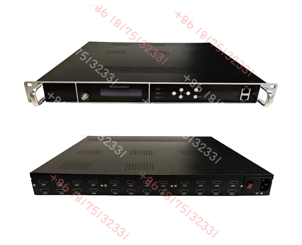 Neues Produkt zum Rundfunk von TV-Geräten R FModulator 8HD zu R F DVB-C DVB-T ATSC ISDBT H264 Encoder-Modulator