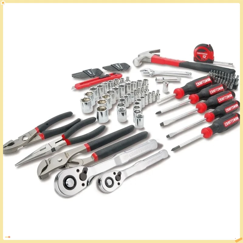 

102-Piece SAE/Metric Tool Kit, Home & Car Repair Set - with Screwdrivers, Pliers & Comprehensive