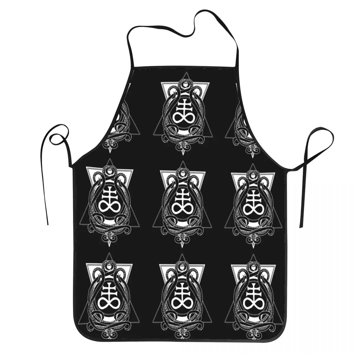 Satanic Cross Leviathan's Cross And Tentacles Apron Chef Baking Tablier Sleeveless Bib Kitchen Cleaning Pinafore for Women Men