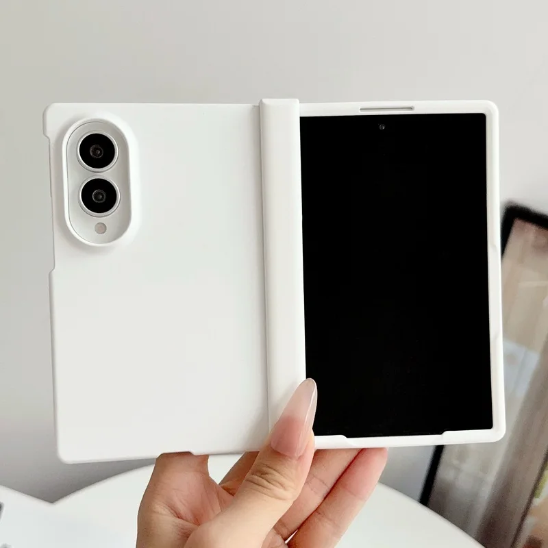 Hinge Protection Matte Phone Case For Samsung Galaxy Z Fold8 Ultra Fold7 Fold6 Fold5 ZFold 8 7 6 Candy Color Hard PC Back Cover