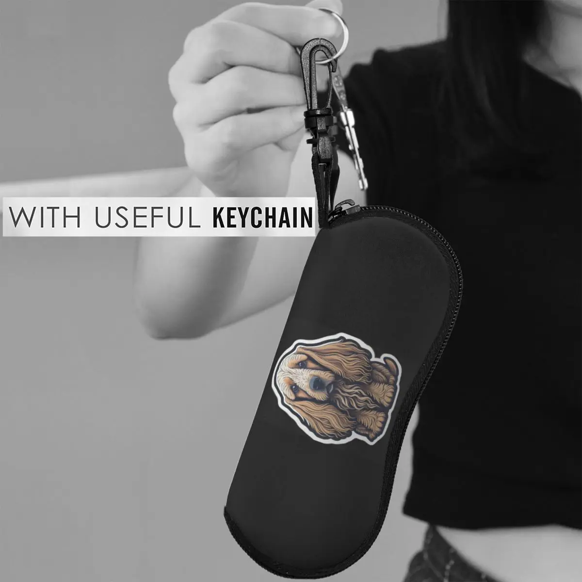 アフガンハウンド（ステッカーとプリントアウト）シェルメガネケース保護サングラスボックス女性男性ソフト眼鏡バッグポーチ