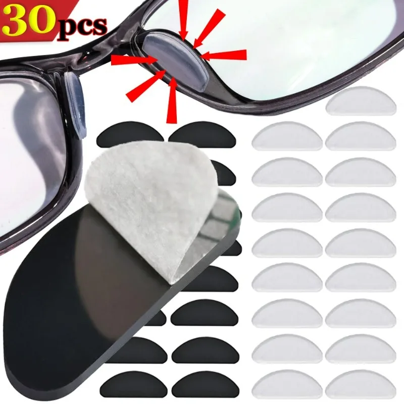 Self-adhesive Glasses Nose Pads Anti-slip Eyeglasses Nose-cushion Silicone Spectacles Nose-mat Eyewear Nose-Holder Accessory