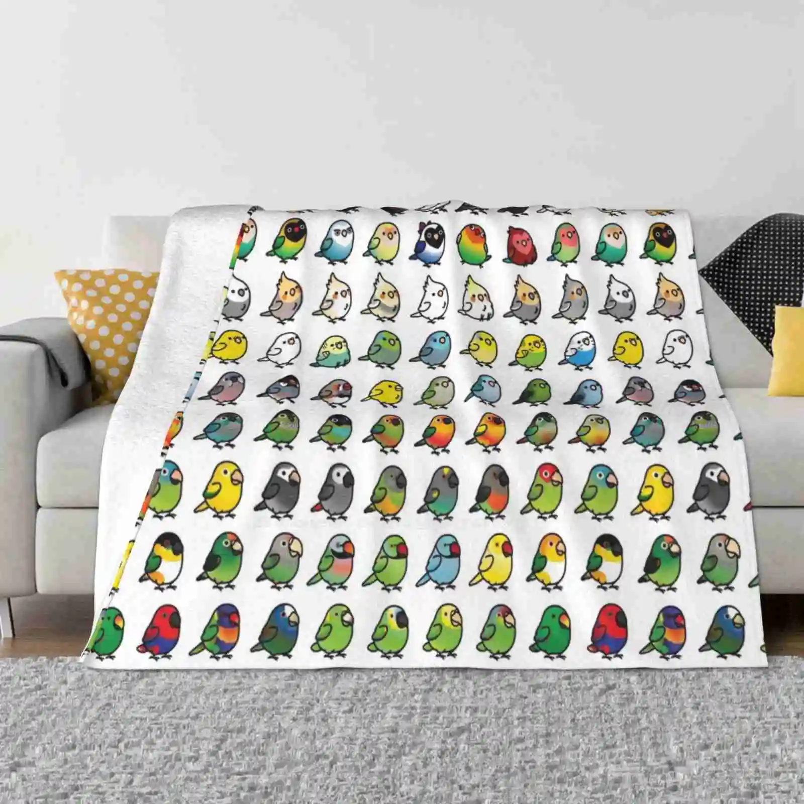 Everybirdy Collection For Home Sofa Bed Camping Car Plane Travel Portable Blanket Parrots Macaw Ringneck Parrotlet Conure