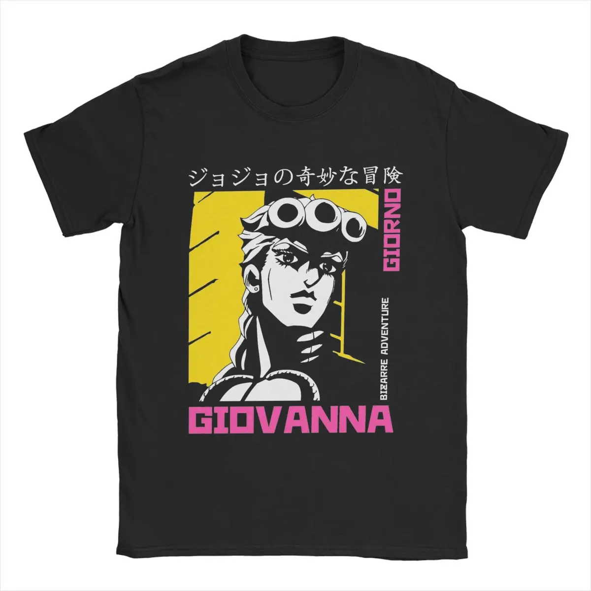 Awesome JJBA Anime T-Shirt Men Crewneck Pure Cotton T Shirts Kujo Jotaro Short Sleeve Tee Shirt Printed Clothes