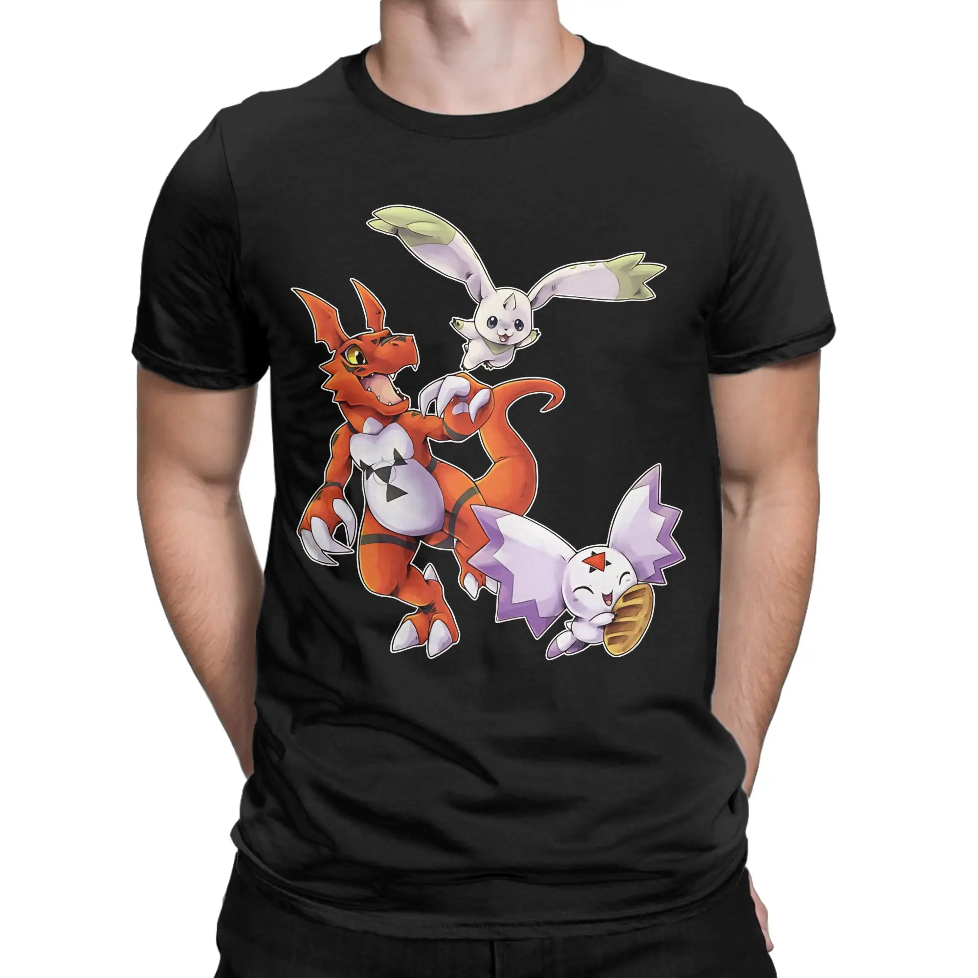 Bread Thief Novelty 100% Cotton T-Shirt D-Digimon Tees Tops For Men