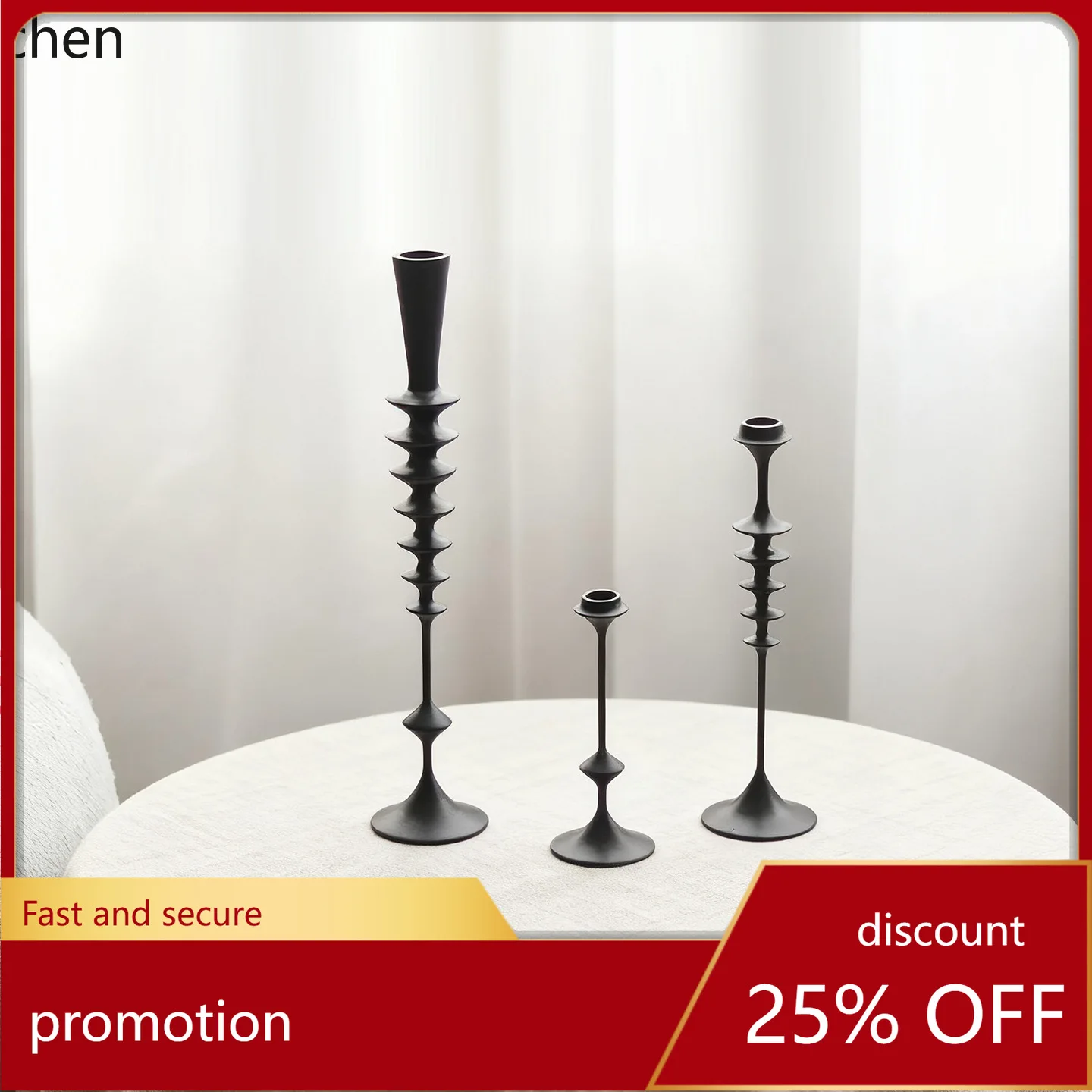 

HT Minimalist Geometric Candle Holder Ornament High-End Atmosphere Home Geometric Resin Niche Candle Holder Muse Candle Holder