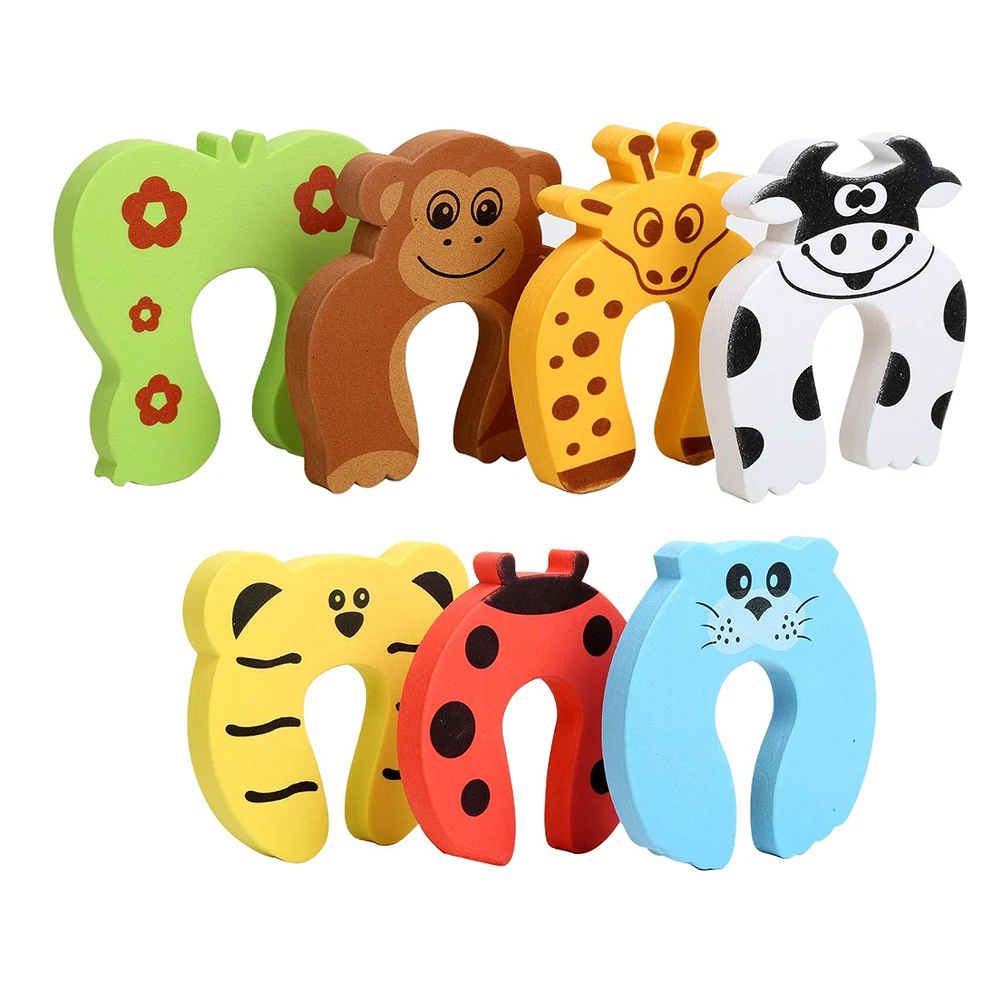 

2/5/7pcs Baby Safety Door Stopper for Newborn Furniture Protection Anti-pinch Hand Cute Animal Care Child Lock Finger Protector