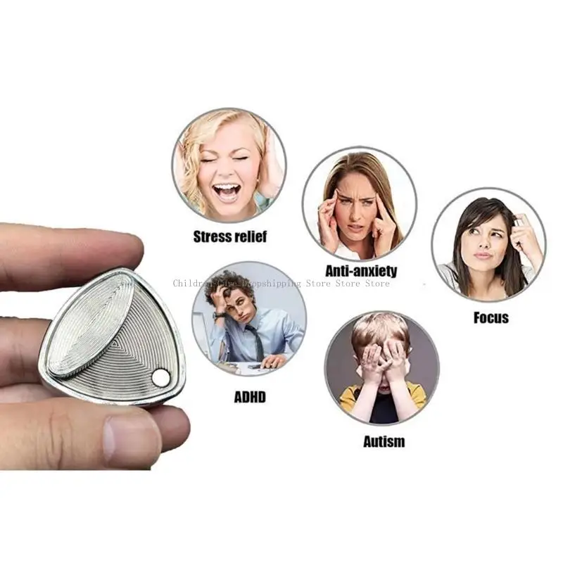 Silver Metal Slider for Anxiety and Adult Slider Sensory Toy Unique Triangle Toy