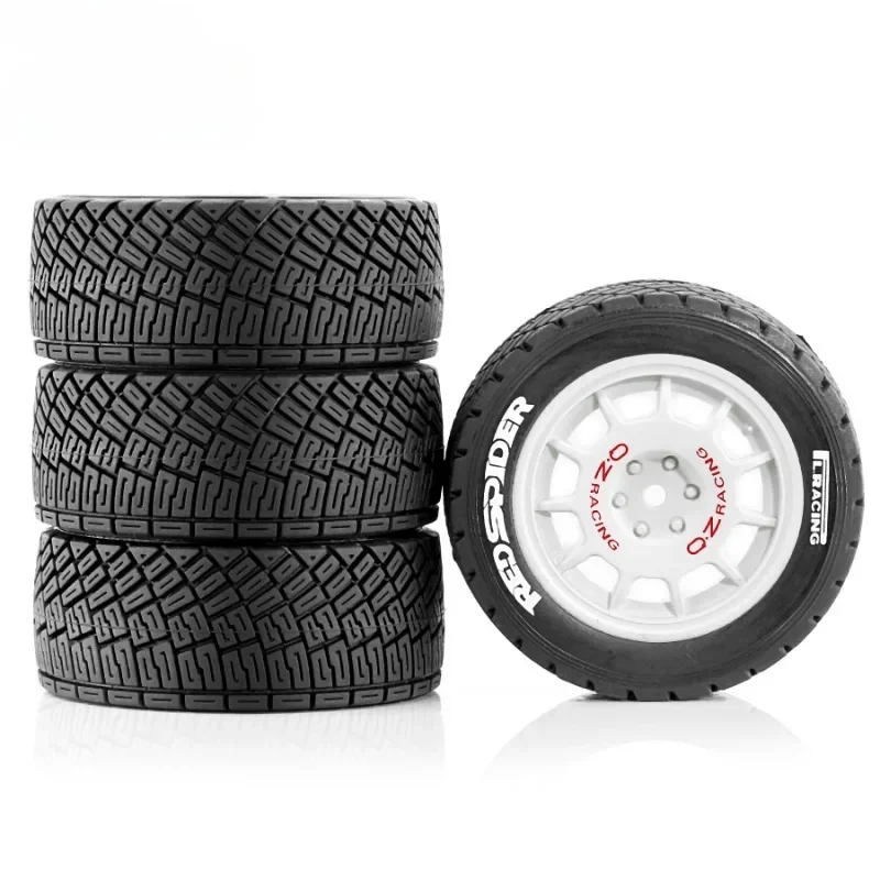 Racing Tires 4PCS 78*30mm 12mm Adapter for 1/10 RC Model Rally Car