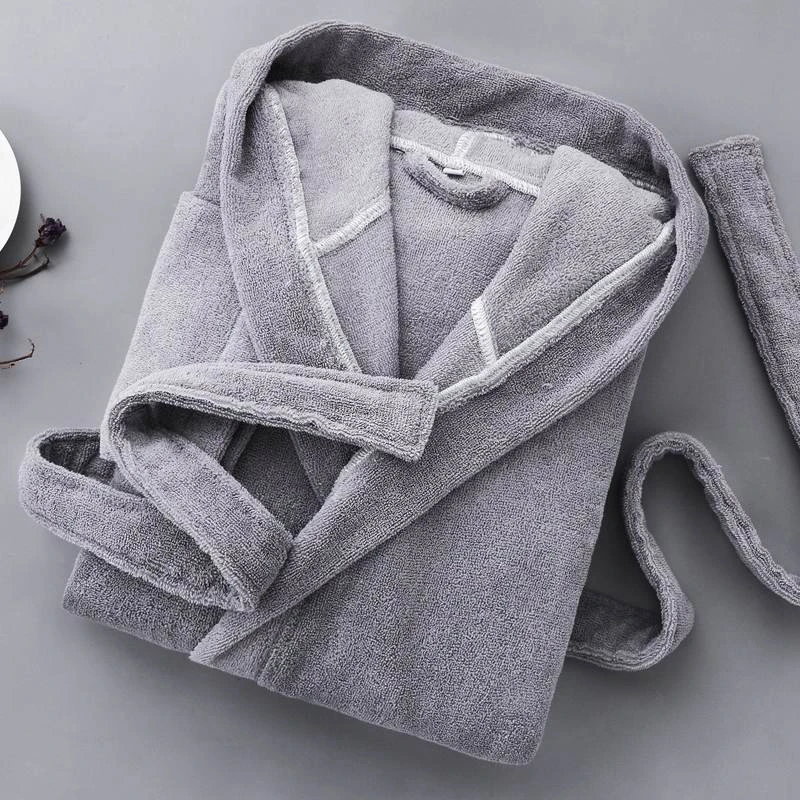 Winter Cotton Bathrobe Women Hood Towel Fleece Bathrobe Winter Thick Flannel Warm Bath Robe Lovers Dressing Gown Male Robes