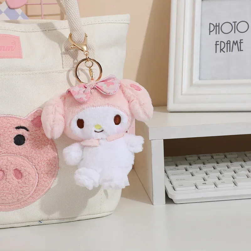 

Kawaii Sanrio мультфильм мелодия Cinnamoroll Kuromi плюшевые игрушки брелок украшение мягкая кукла рюкзак кулон праздничный подарок
