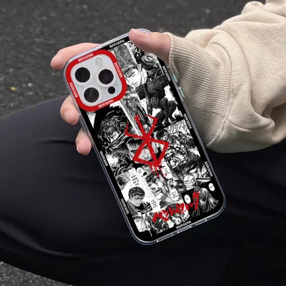 Anime Berserk Phone Case For Samsung Galaxy S10 S20 S21 S22 S23 S24 FE Plus Ultra Note 20 Clear Mobile Case