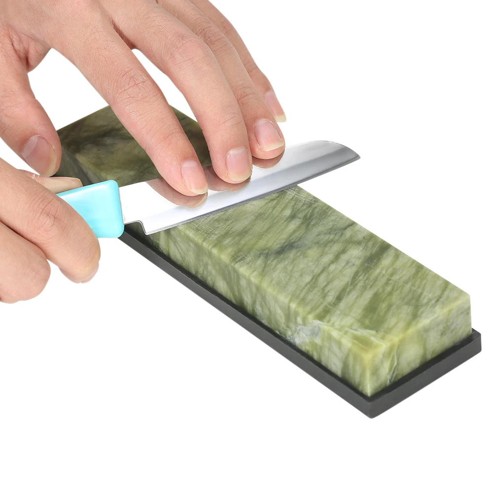 Decdeal 8*2*1 Inches Knife Sharpening Stone Natuarl Emerald 10000 Grit Sharpening Stone for Knives Polishing 200*50*25mm