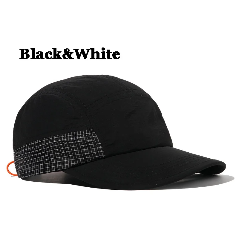 Mode verstellbarer Hut 5 Panel Kappe schnell trocknende Kappe Hysterese nhüte Unisex Baseball mützen Sonnen hüte – Detail 20